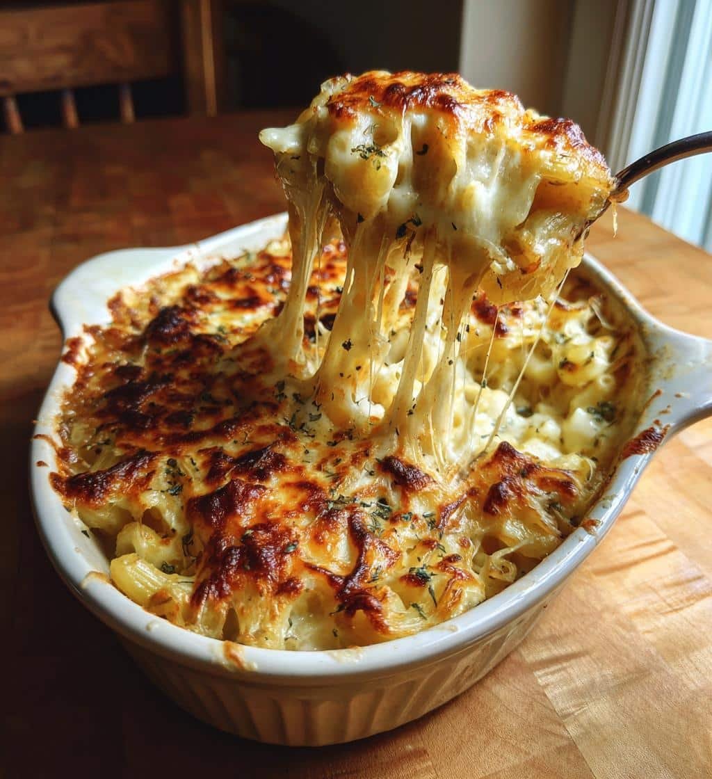 Healthy Caramelized Onion Baked Mac & Cheese - detail 1