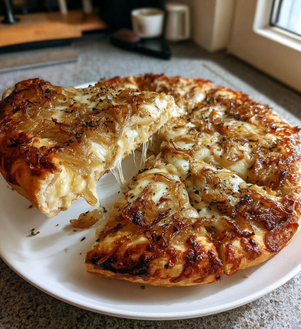 Healthy Caramelized Onion Pizza (Thin Crust)