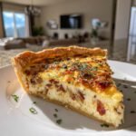 Healthy Caramelized Onion and Bacon Quiche