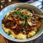Healthy Caramelized Onion and Lentil Bowl (Vegan)