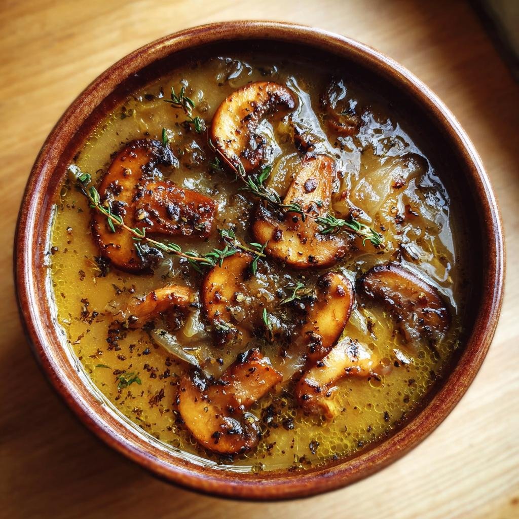 Healthy Caramelized Onion and Mushroom Soup (Healthy)