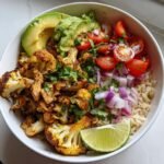 Healthy Cauliflower Chicken Burrito Bowls