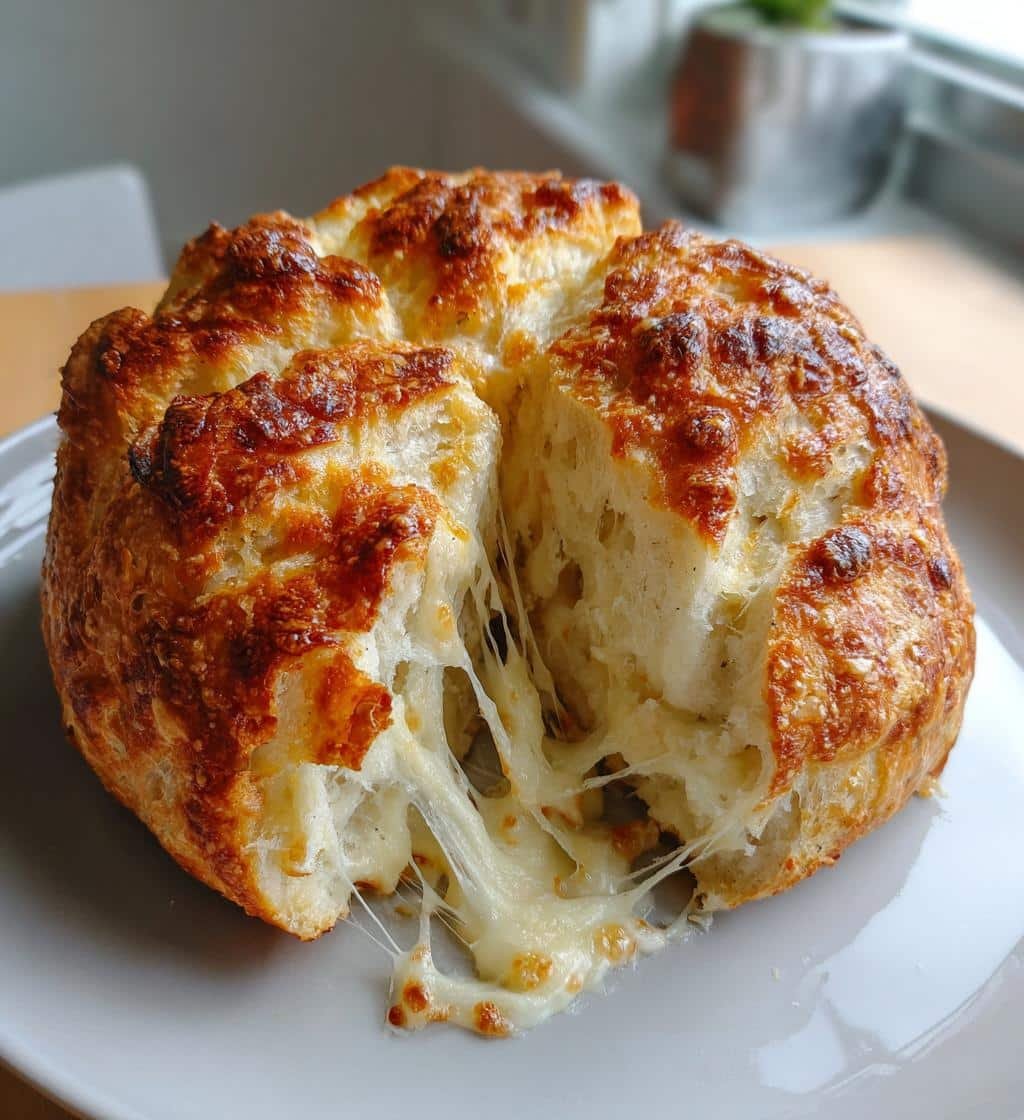 Healthy Cheese Bread (No-Knead/Viral)