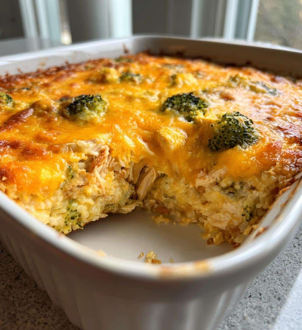 Healthy Cheesy Farro Chicken Broccoli Casserole - detail 1