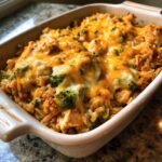 Healthy Cheesy Farro Chicken Broccoli Casserole