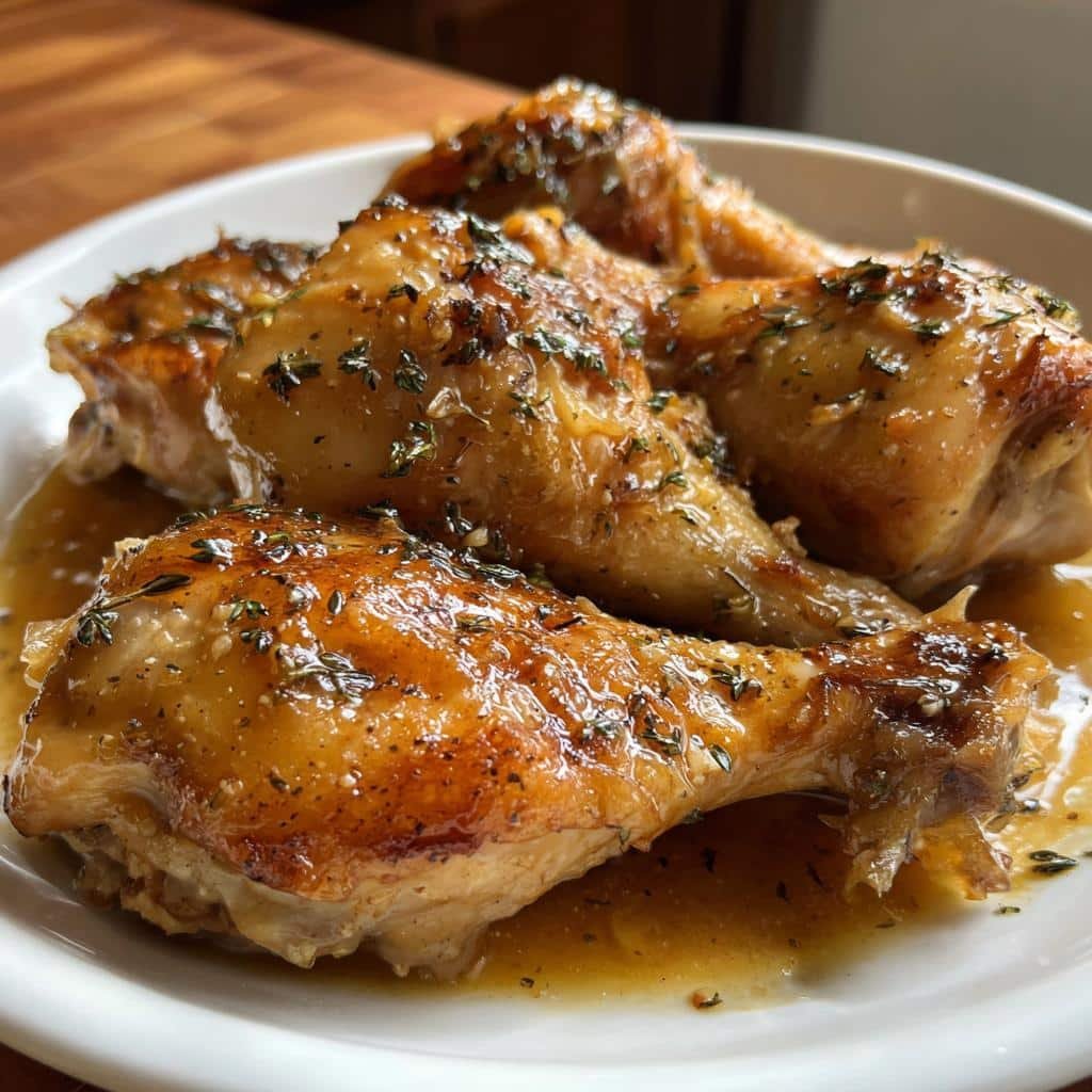 Healthy Chicken Legs in the crockpot