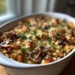 Healthy Chicken Mushroom Barley Caaserole