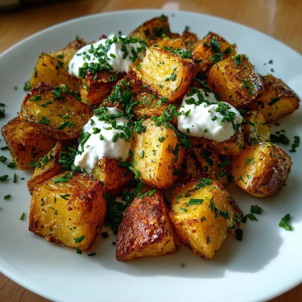 Healthy Chive & Sour Cream Roasted Potatoes - detail 1