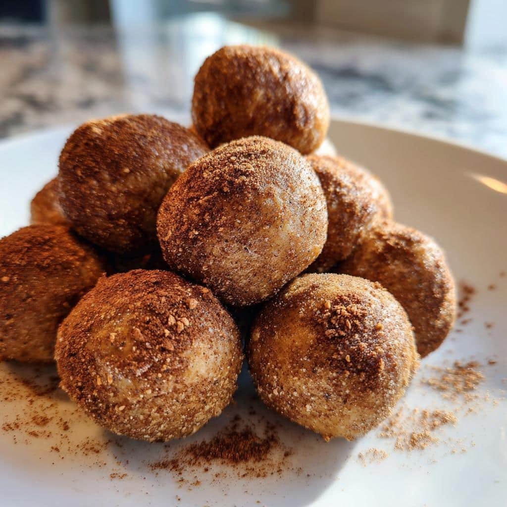 Healthy Cinnamon Roll Peanut Butter Bombs