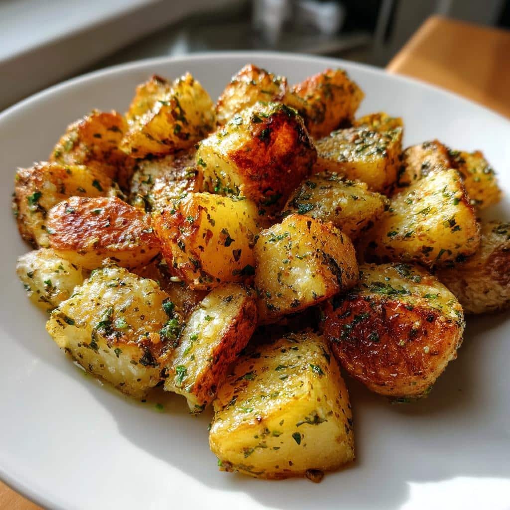 Healthy Crispy Herb Oil Roasted Potatoes