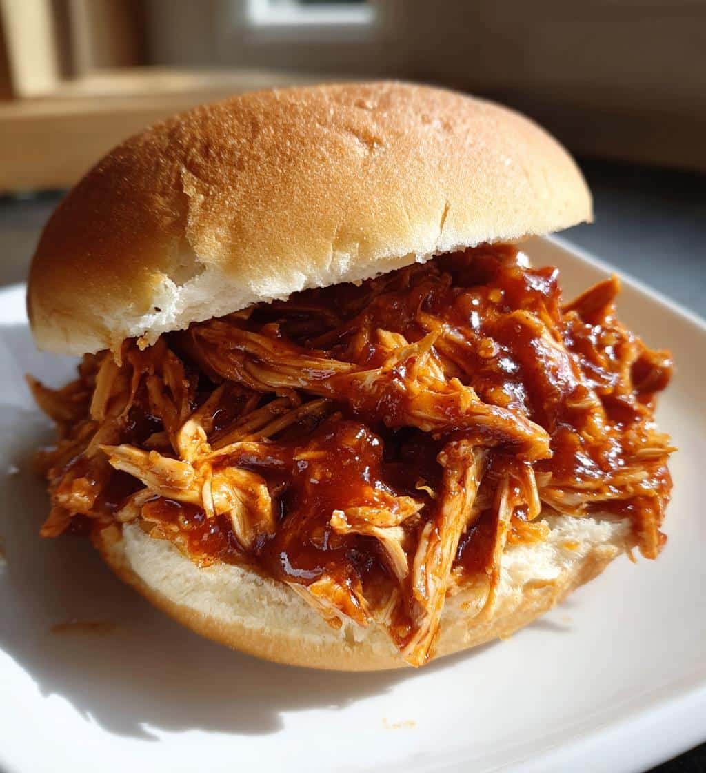 Healthy Crockpot BBQ Pulled Chicken