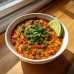 Healthy Crockpot Chicken Burrito Lentil Soup