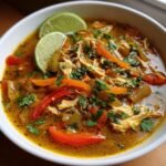 Healthy Crockpot Chicken Fajita Soup
