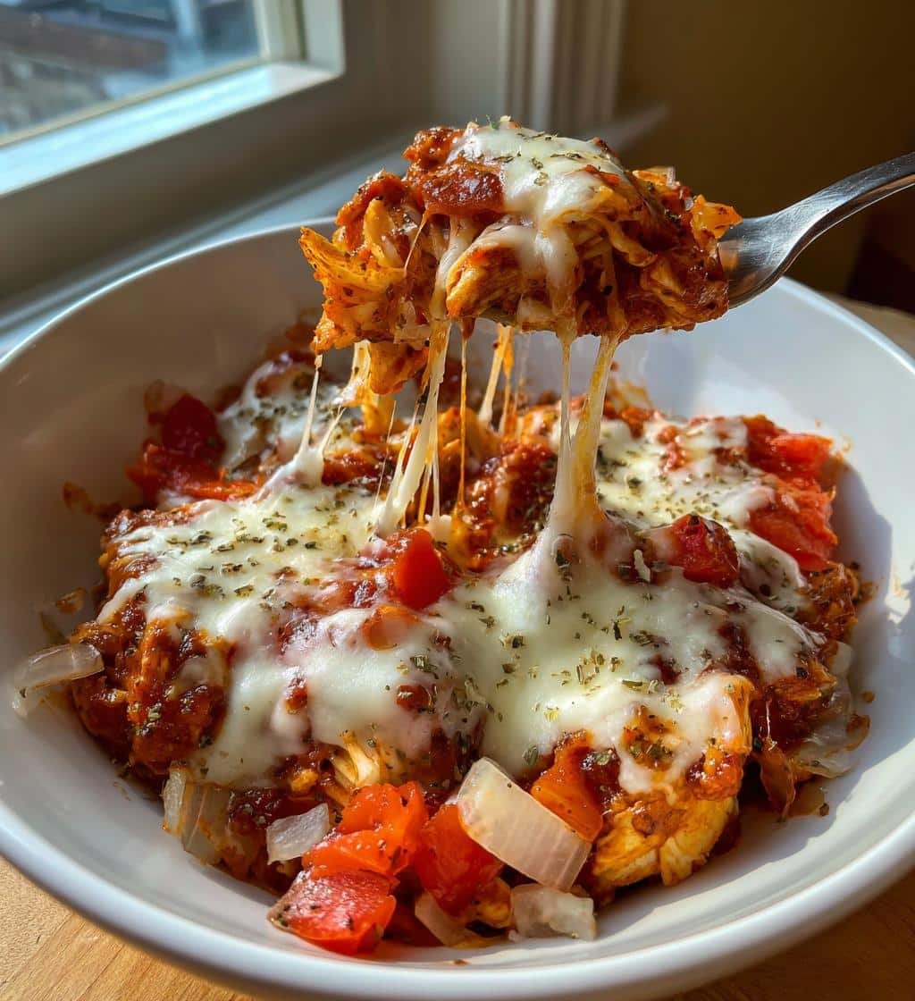 Healthy Crockpot Chicken Parmesan Stew - detail 1