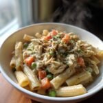 Healthy Crockpot Chicken Pot Pie Pasta
