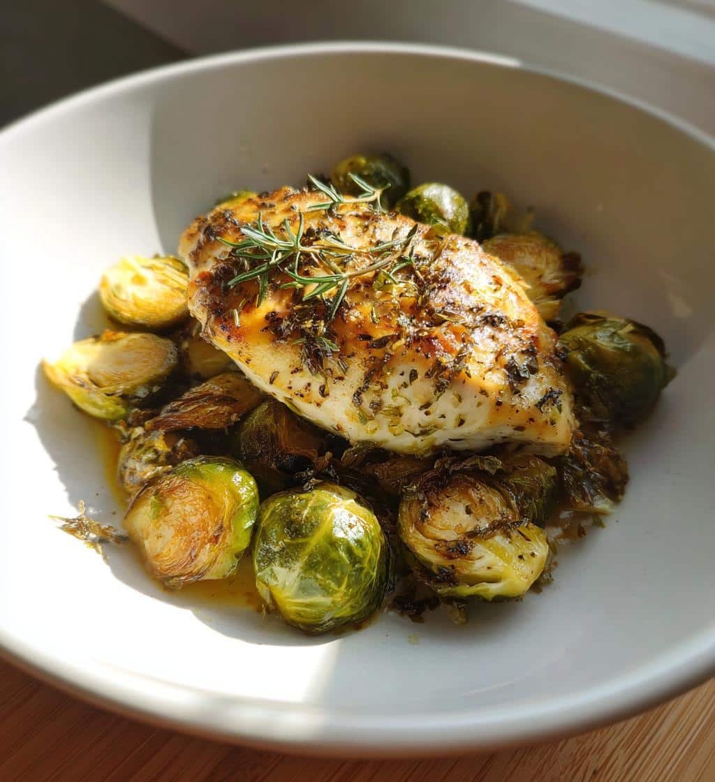 Healthy Crockpot Herb Chicken & Brussels Sprouts - detail 1