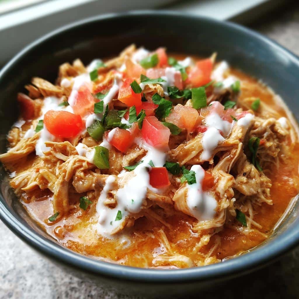 Healthy Crockpot Keto Buffalo Chicken Chili - detail 1