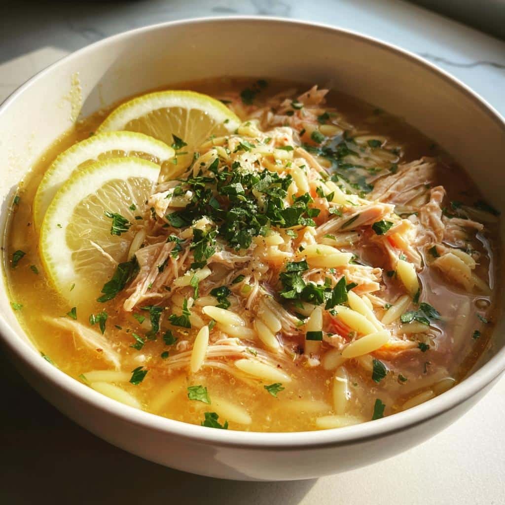 Healthy Crockpot Lemon Chicken Orzo Soup in 6 Hours 4 Healthy Crockpot Lemon Chicken Orzo Soup - detail 1