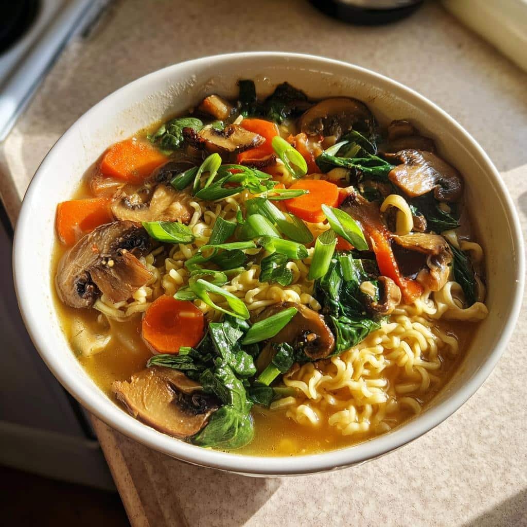 Healthy Crockpot Miso Ginger Veggie Ramen - detail 1