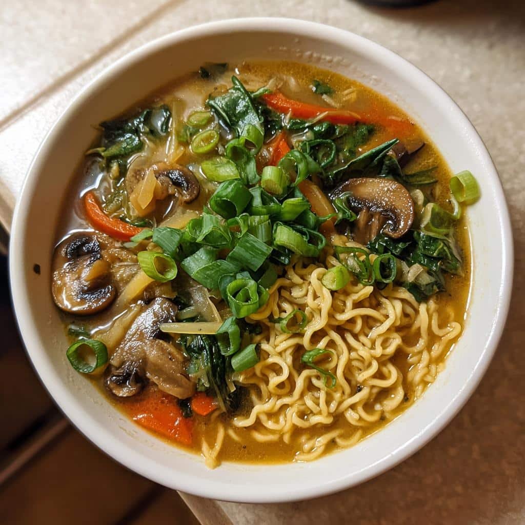 Healthy Crockpot Miso Ginger Veggie Ramen