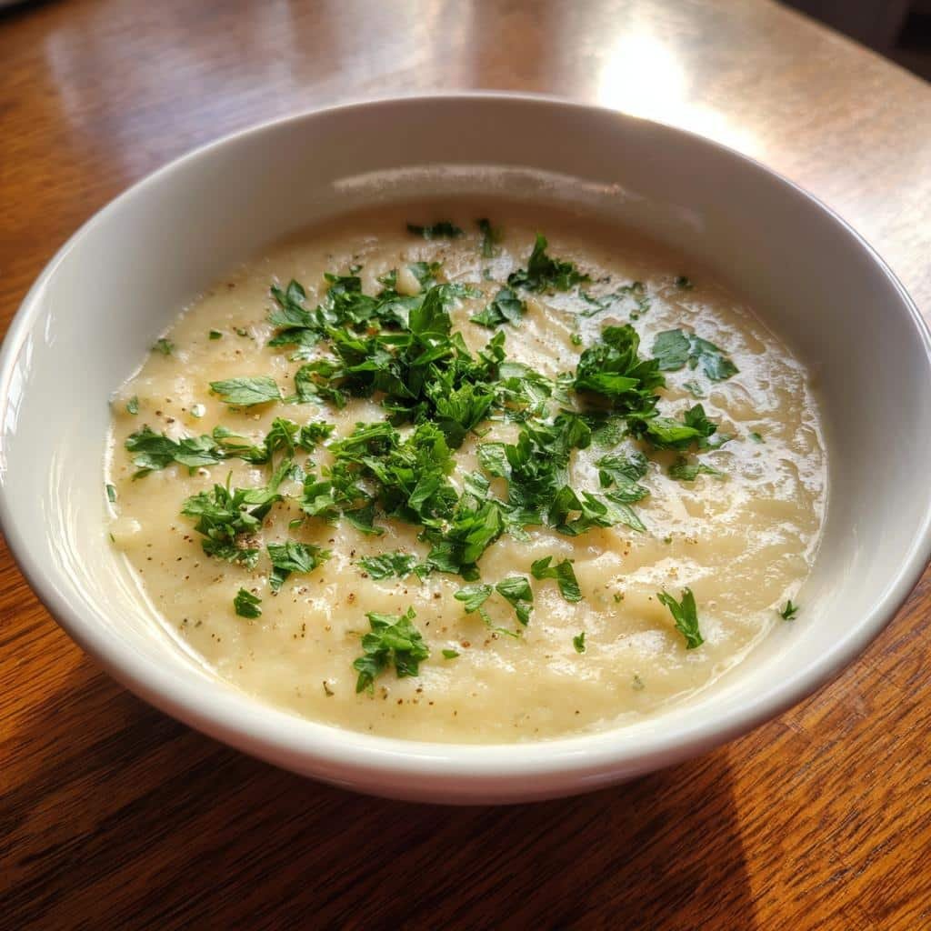 Healthy Crockpot Potato Leek Soup - detail 1