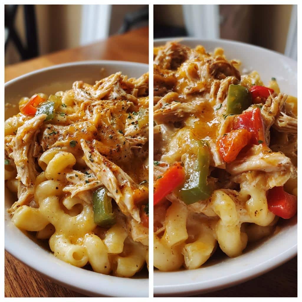 Healthy Crockpot Spicy Honey Pepper Chicken with Creamy Macaroni Cheese - detail 1