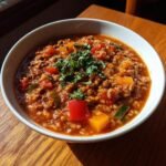 Healthy Crockpot Turkey Stuffed Pepper Soup