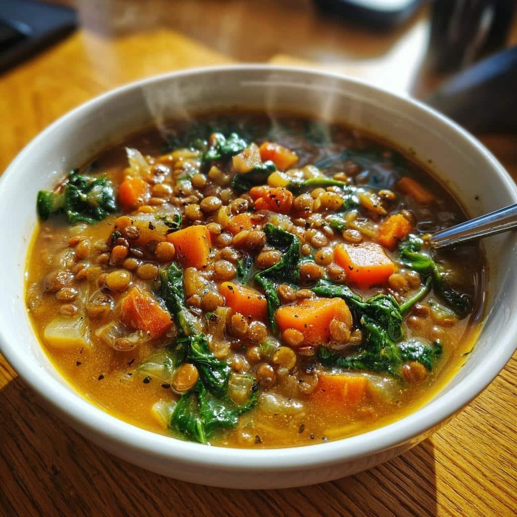 Healthy Crockpot Vegetable Lentil Soup