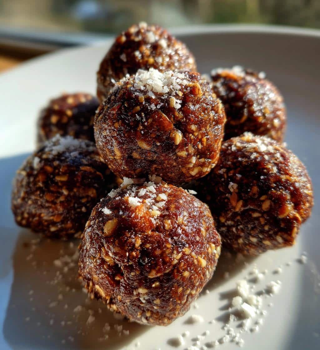 Healthy Dark Chocolate Sea Salt Energy Balls - detail 1