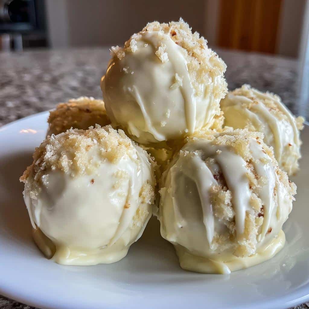 Healthy Decadent White Chocolate Cheesecake Truffles