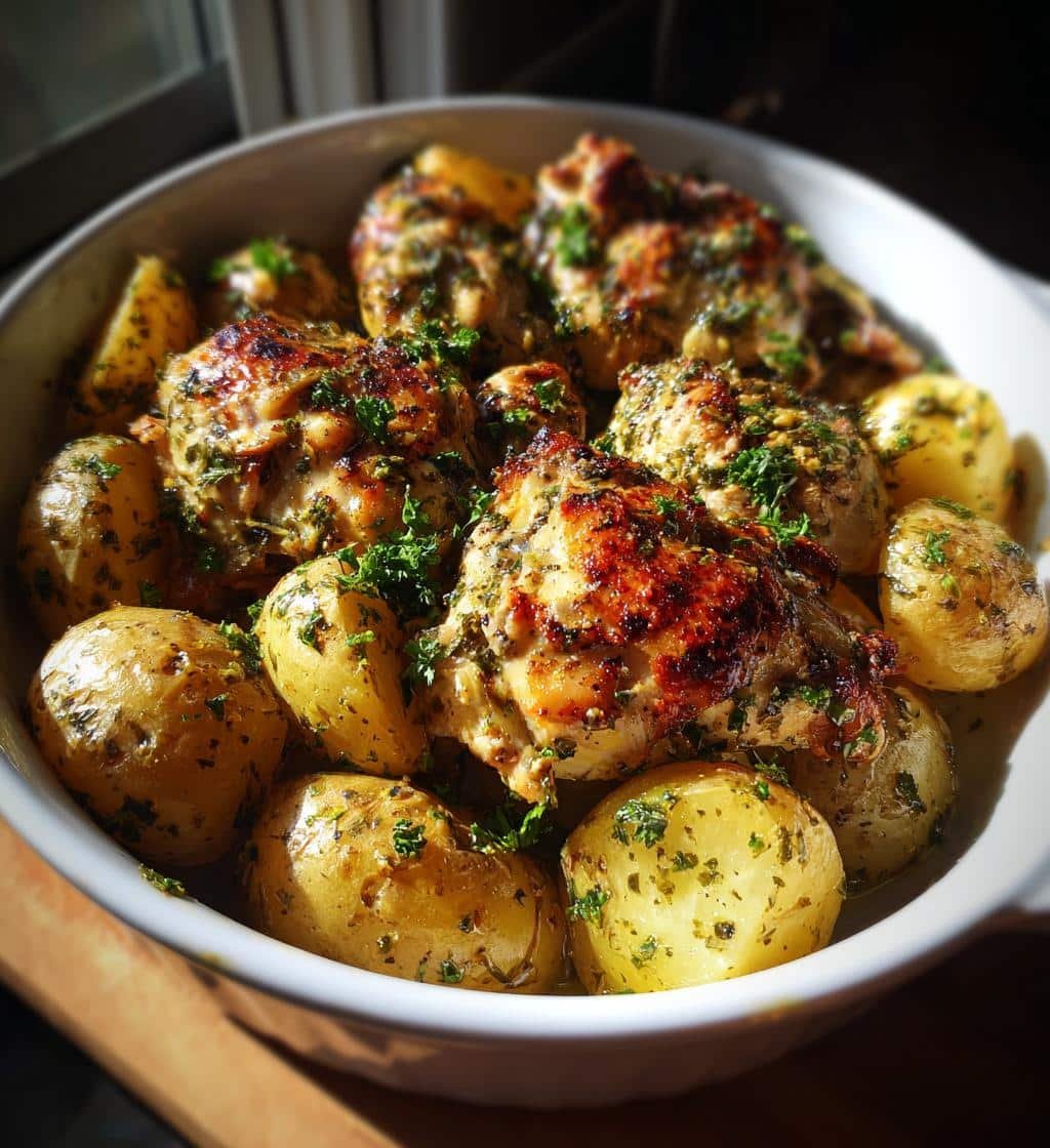 Healthy Delicious Crockpot Ranch Chicken and Potatoes
