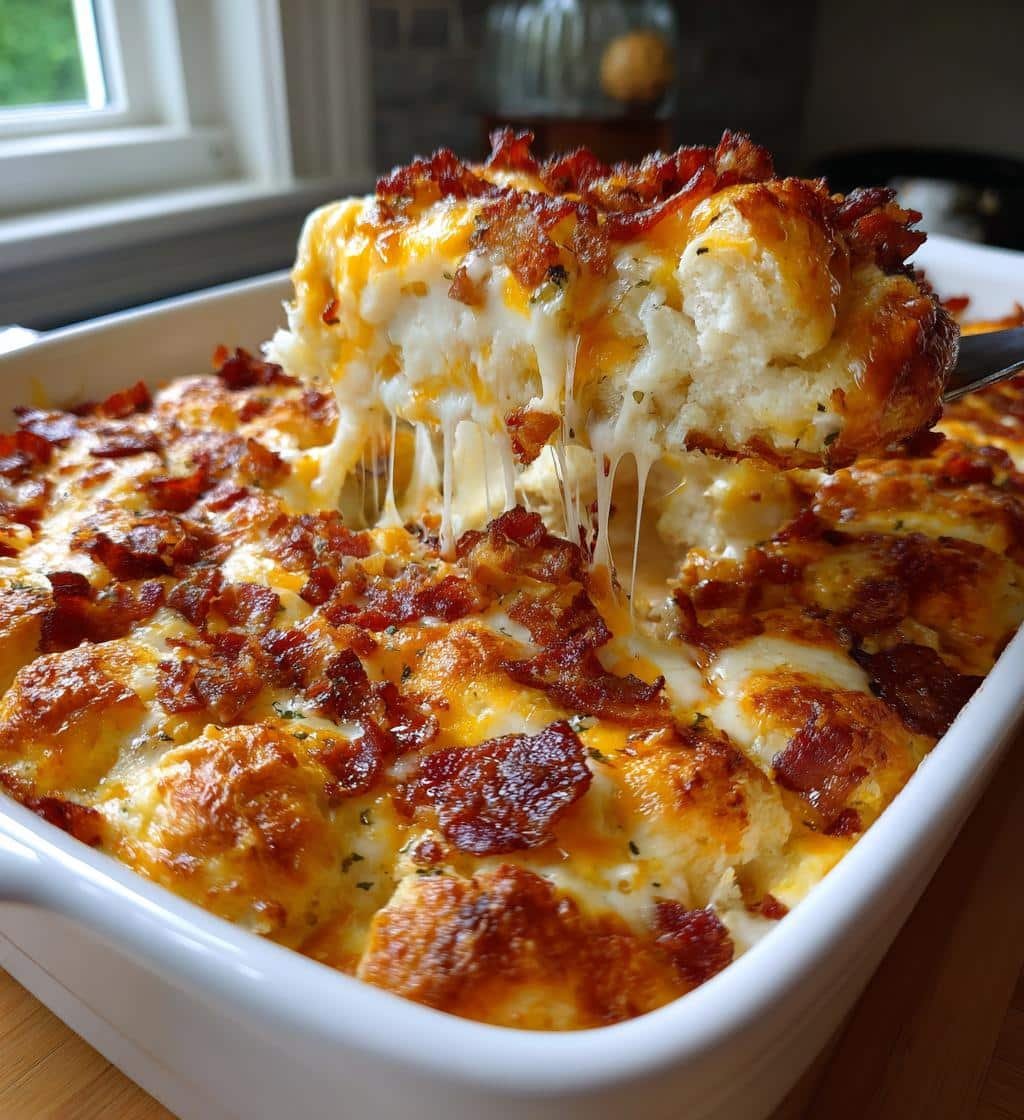 Healthy Easy Bacon Egg and Cheese Biscuit Bake - detail 1