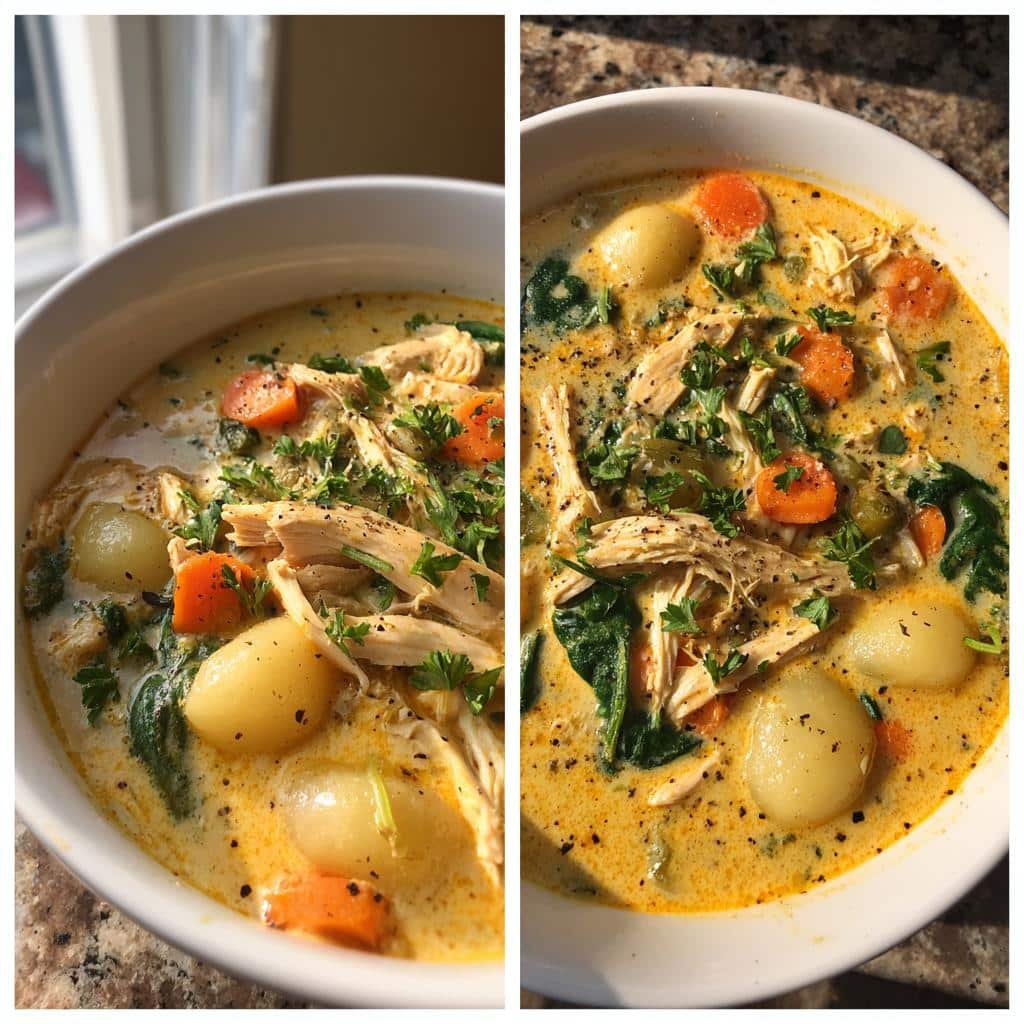 Healthy Easy Crockpot Chicken Gnocchi Soup - detail 1