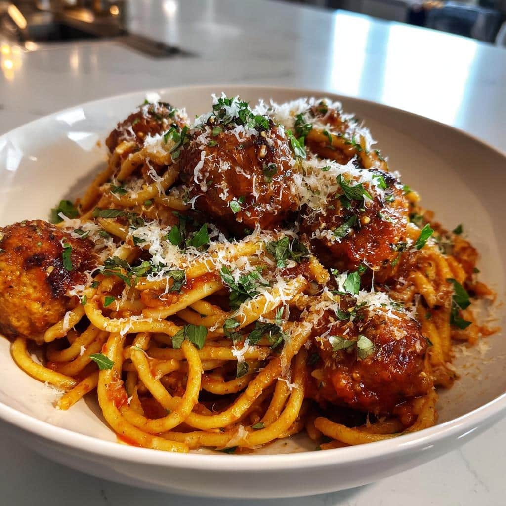 Healthy Easy Crockpot Pasta And Meatballs - detail 1