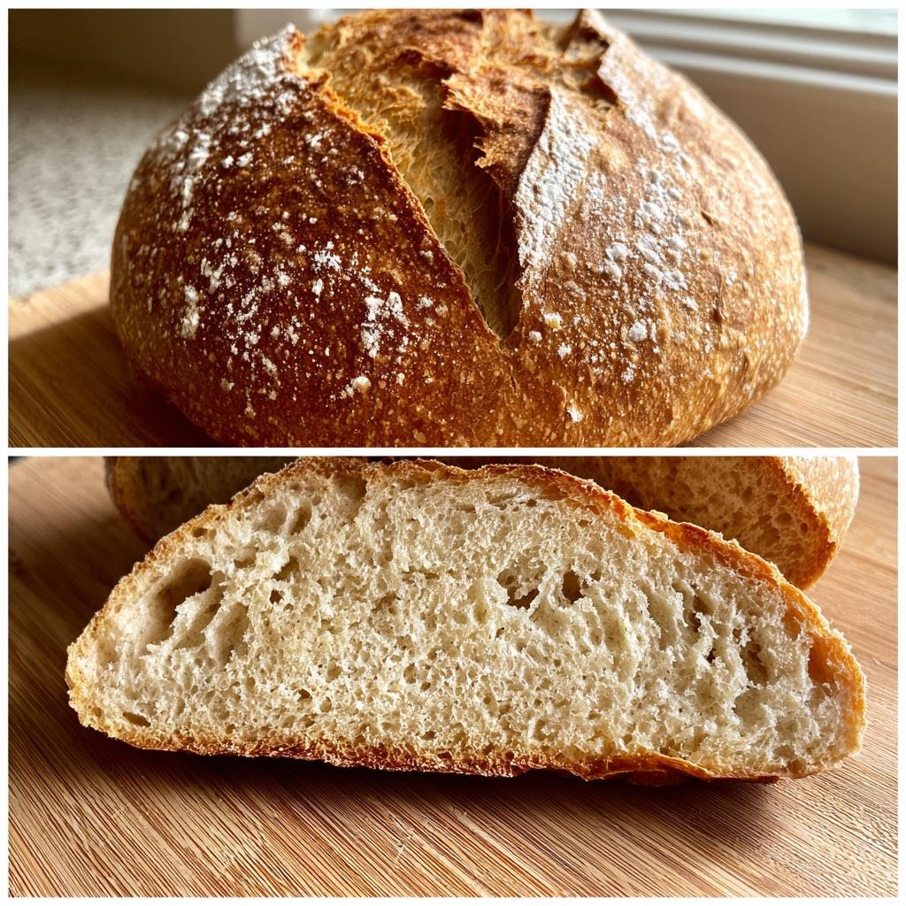 Healthy Easy Crusty Vegan Bread (3 Ingredients) - detail 1