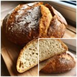 Healthy Easy Crusty Vegan Bread (3 Ingredients)