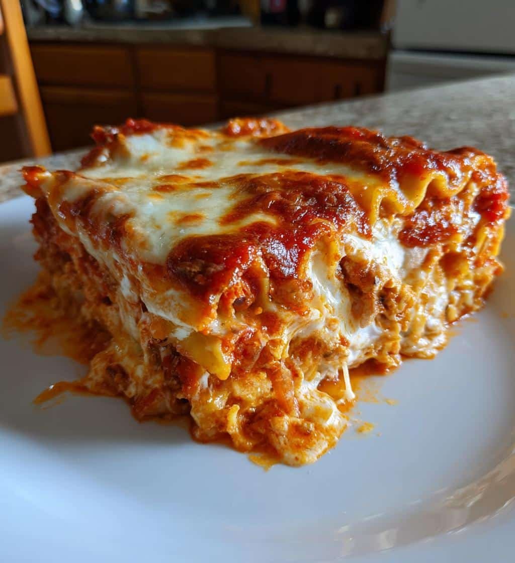 Healthy Easy Roasted Red Pepper Lasagna
