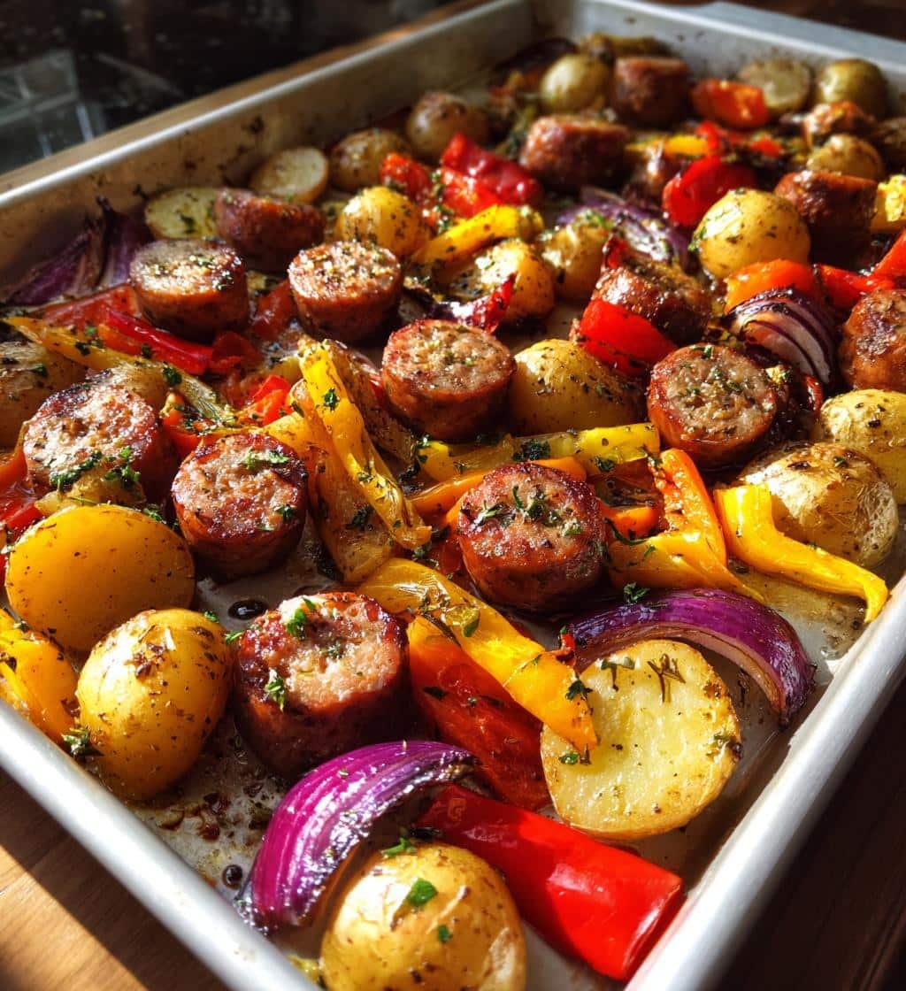 40-Minute Healthy Easy Sheet Pan Italian Sausage & Potato Dinner Bliss 4 Healthy Easy Sheet Pan Italian Sausage & Potato Dinner - detail 1
