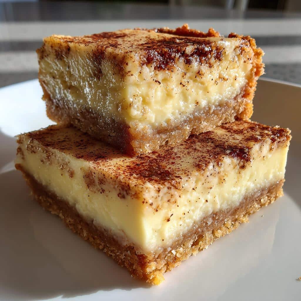 Healthy Eggnog Custard Tart Bars