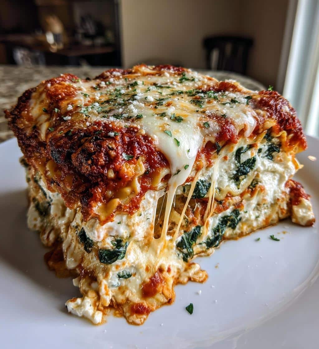 Healthy Four-Cheese Lasagna (Extra Cheesy)