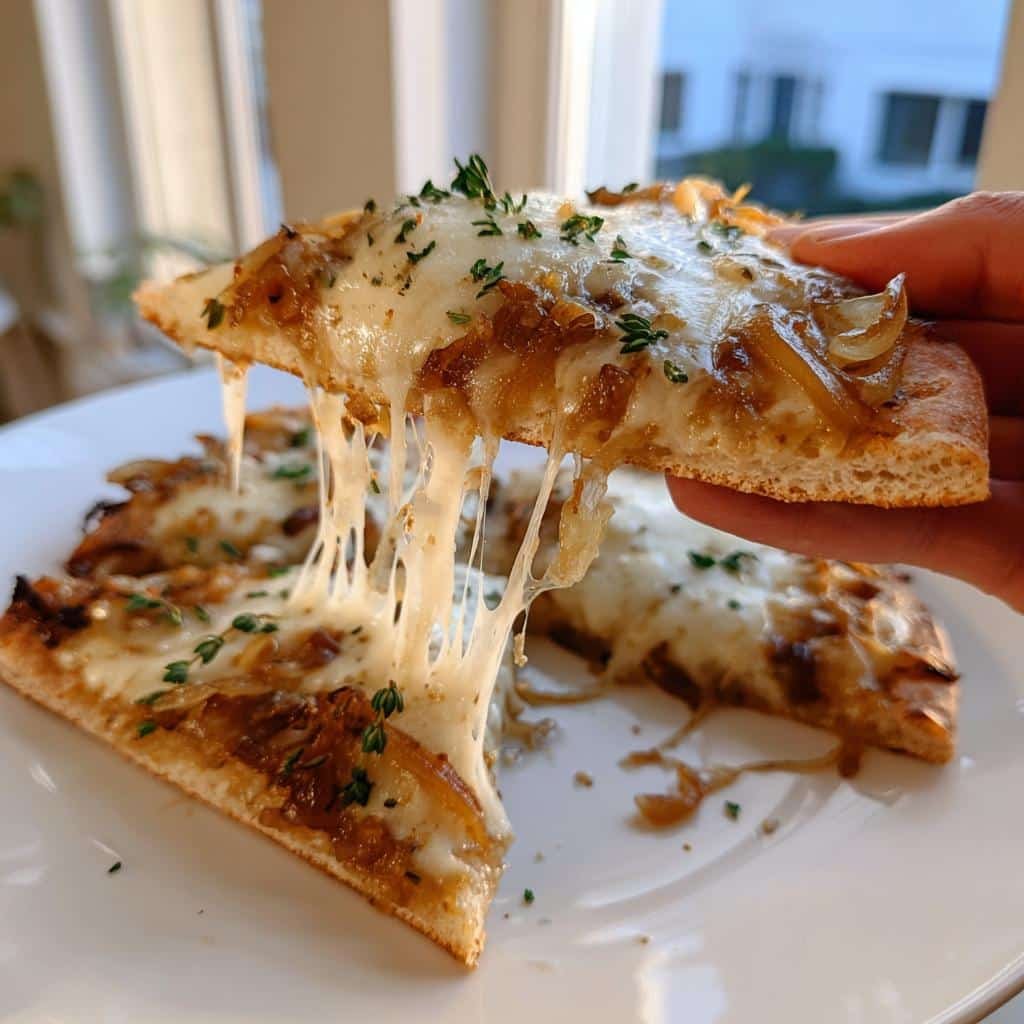 Healthy French Onion Flatbread Pizza