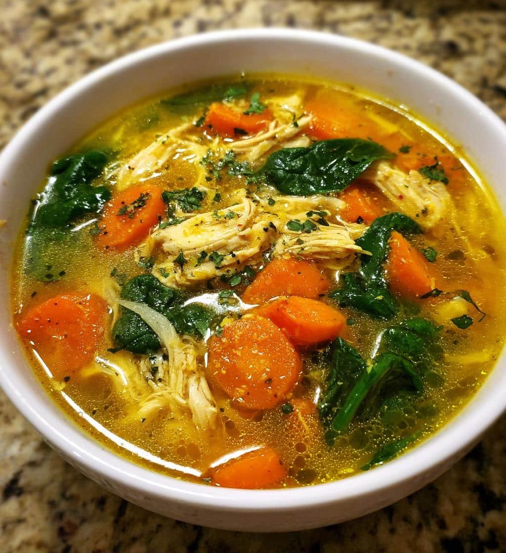 Healthy Ginger Lemon Chicken Soup