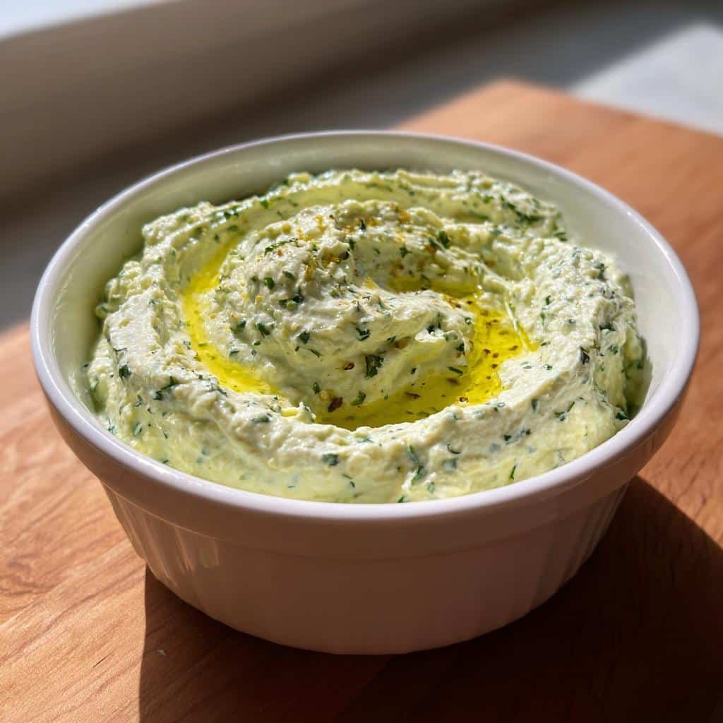 Healthy Greek Green Goddess Dip - detail 1