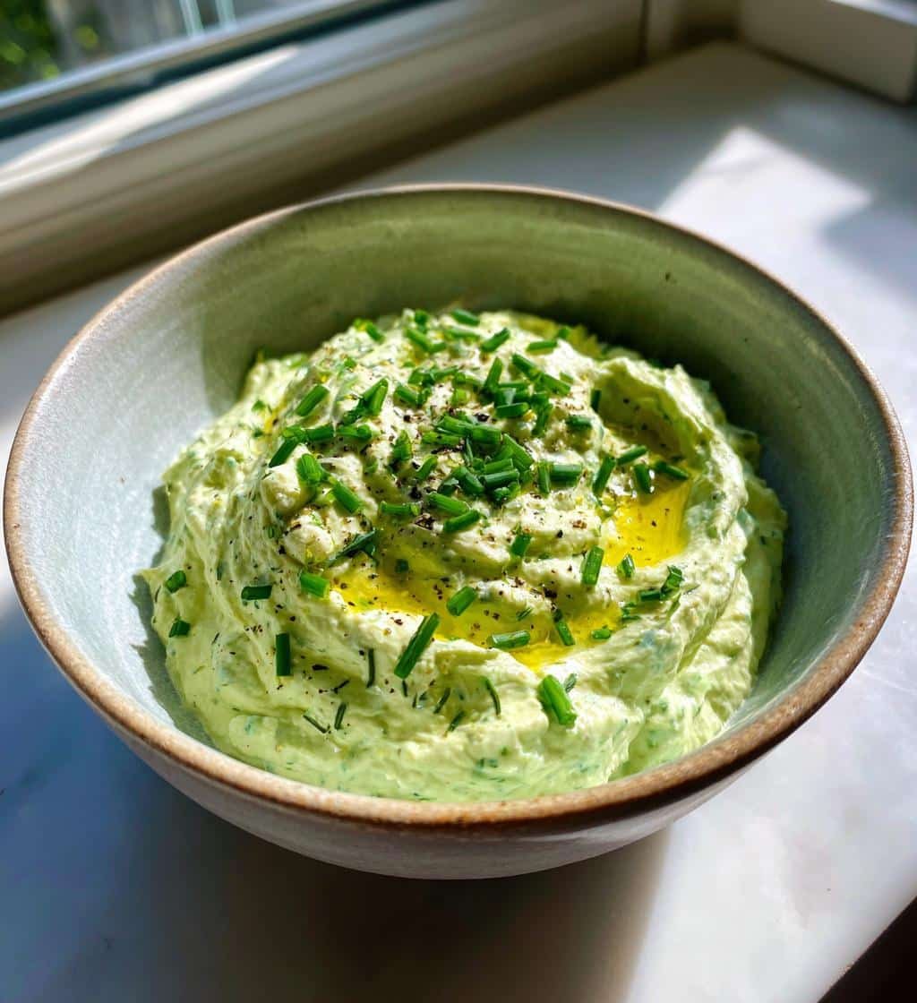 Healthy Green Goddess Dip (Goat Cheese)