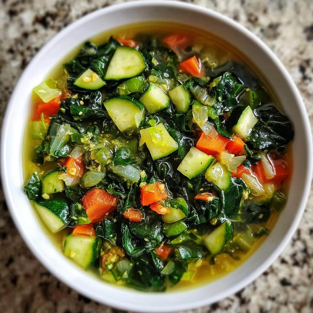 Healthy Green Tea Detox veggie Soup - detail 1