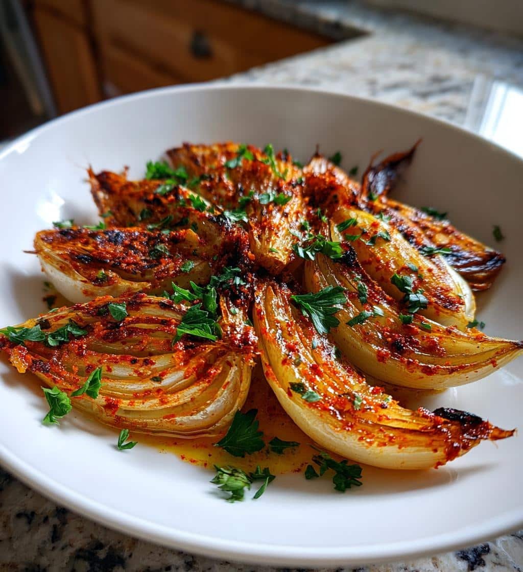 Healthy Harissa Roasted Onions (North African Spice) - detail 1