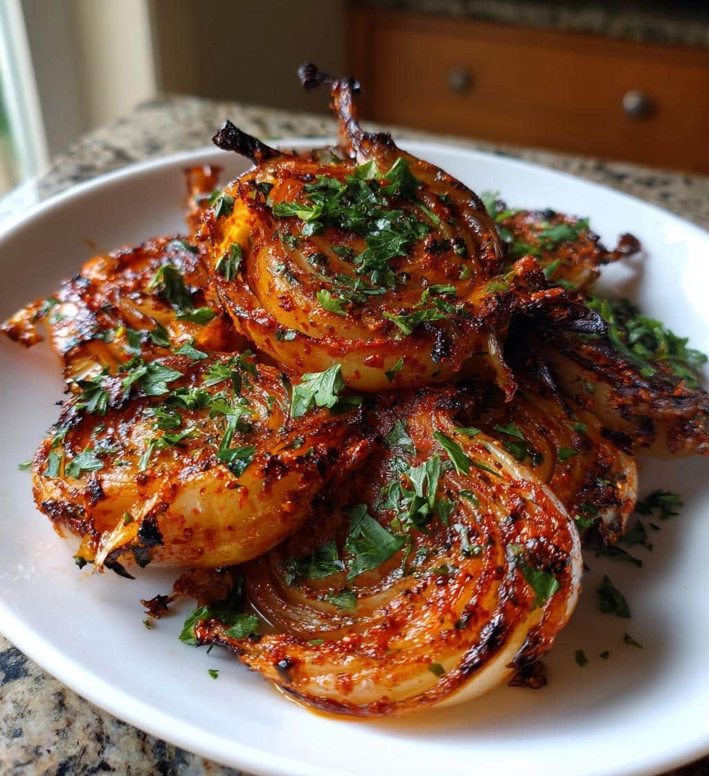 Healthy Harissa Roasted Onions (North African Spice)