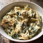 Healthy Homemade Crockpot Spinach Artichoke Chicken