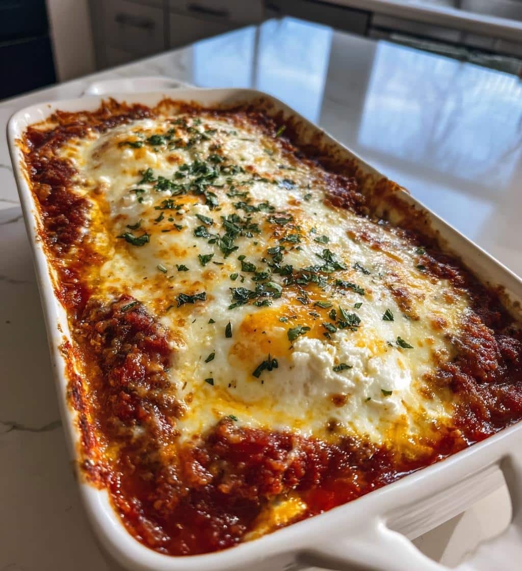 Healthy Homemade Keto Italian Ground Beef Casserole