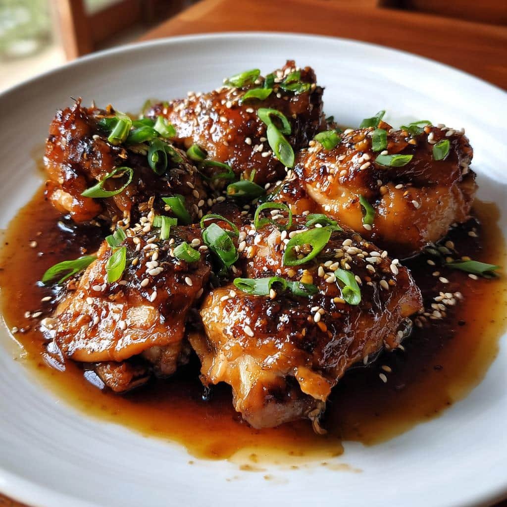 Healthy Honey Garlic Crock Pot Chicken Thight